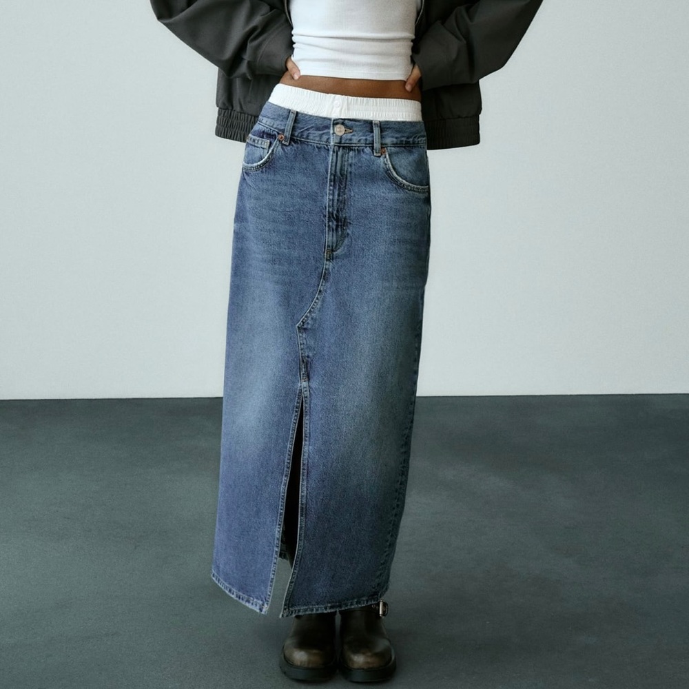 Tre Denim Boxer Skirt - image 1